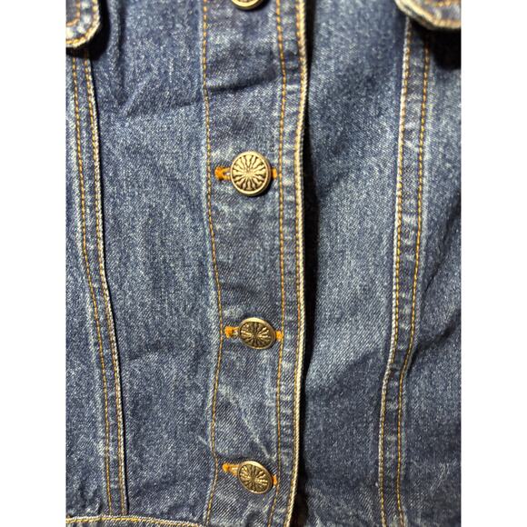 Vtg Gordon & James Signature 90s Y2K Denim Studded Vest Rhinestone Vintage L - Picture 6 of 10